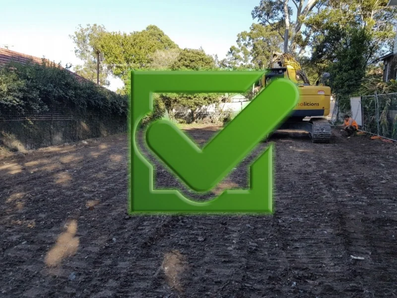 This block of land is clean and ready to be handed back over to the owner
