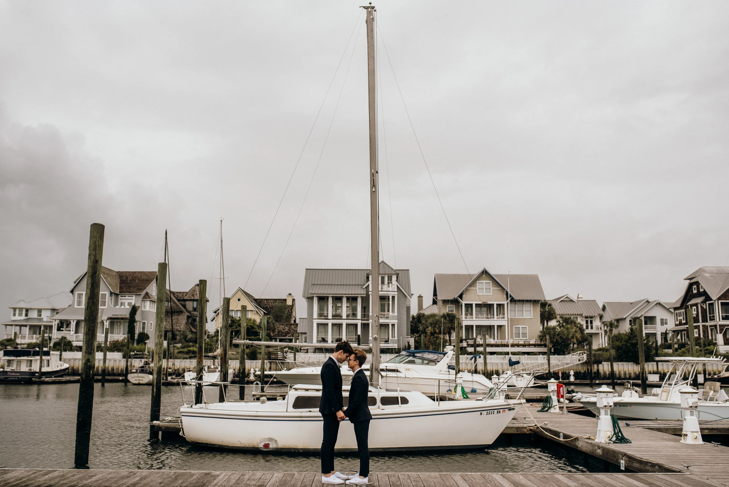 Luke + Hans Island Wedding | Baldhead Island, NC