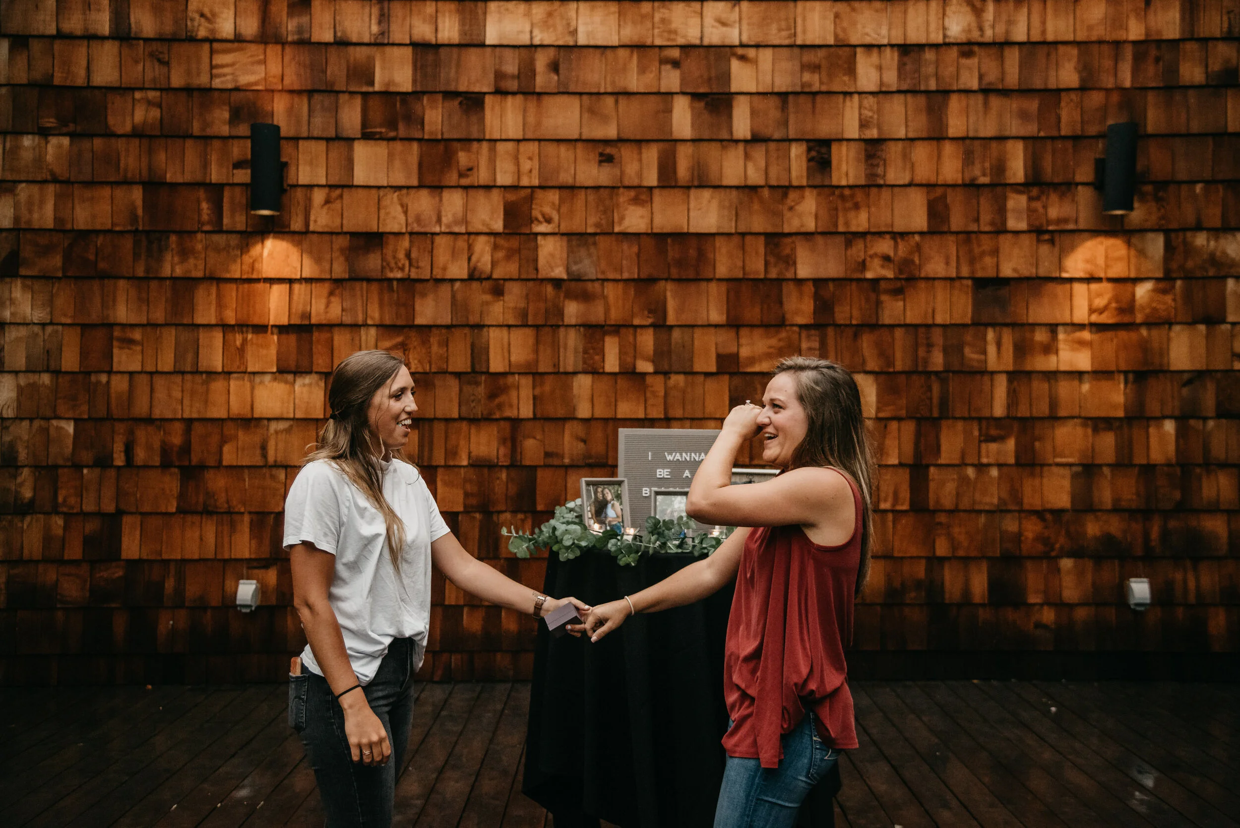 Paige loves Shelby | Proposal in The Factory Courtyard | Northside. Cincinnati