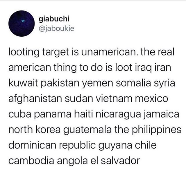 If you are not out protesting for whatever reason&mdash; there are so many ways to help. Please do more than just a post on social media. In my bio is a link with tons of resources on how we can better distribute wealth, either to victims, protestors