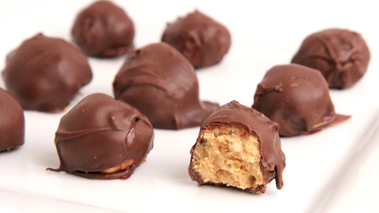 Keto Chocolate Covered Peanut Butter Fat Bombs