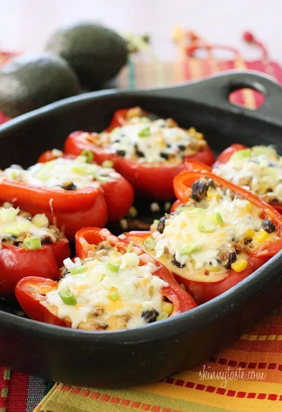 Santa Fe Stuffed Rainbow Peppers