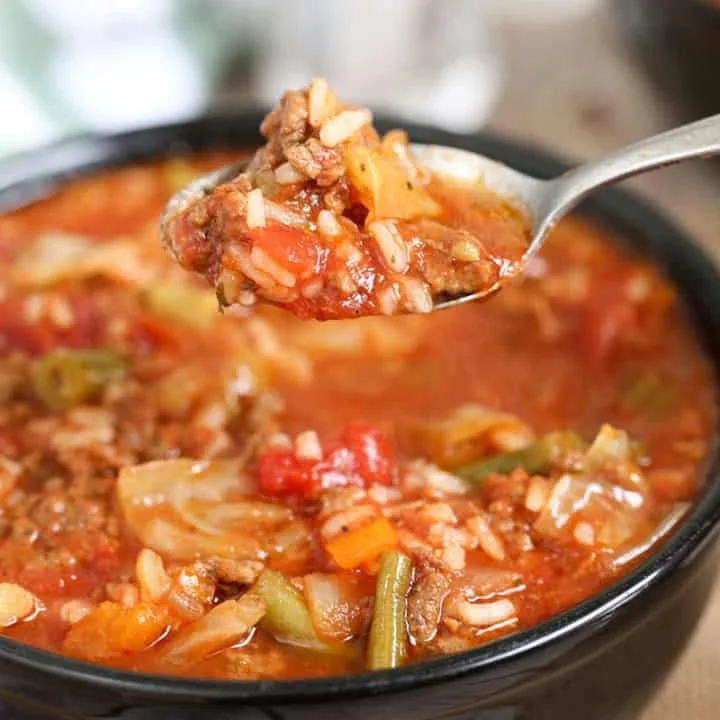 Unstuffed Cabbage Roll Soup