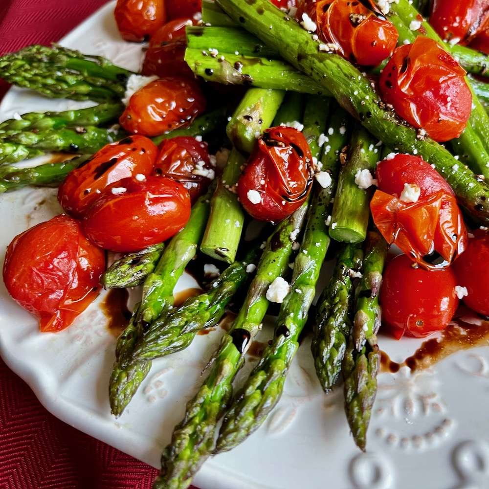 Asparagus with Balsamic Tomatoes