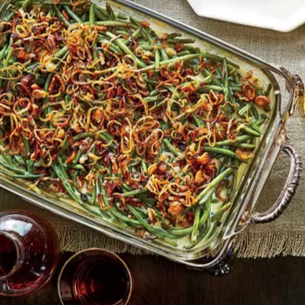 Bacon Brussels Sprout -Green Bean Casserole