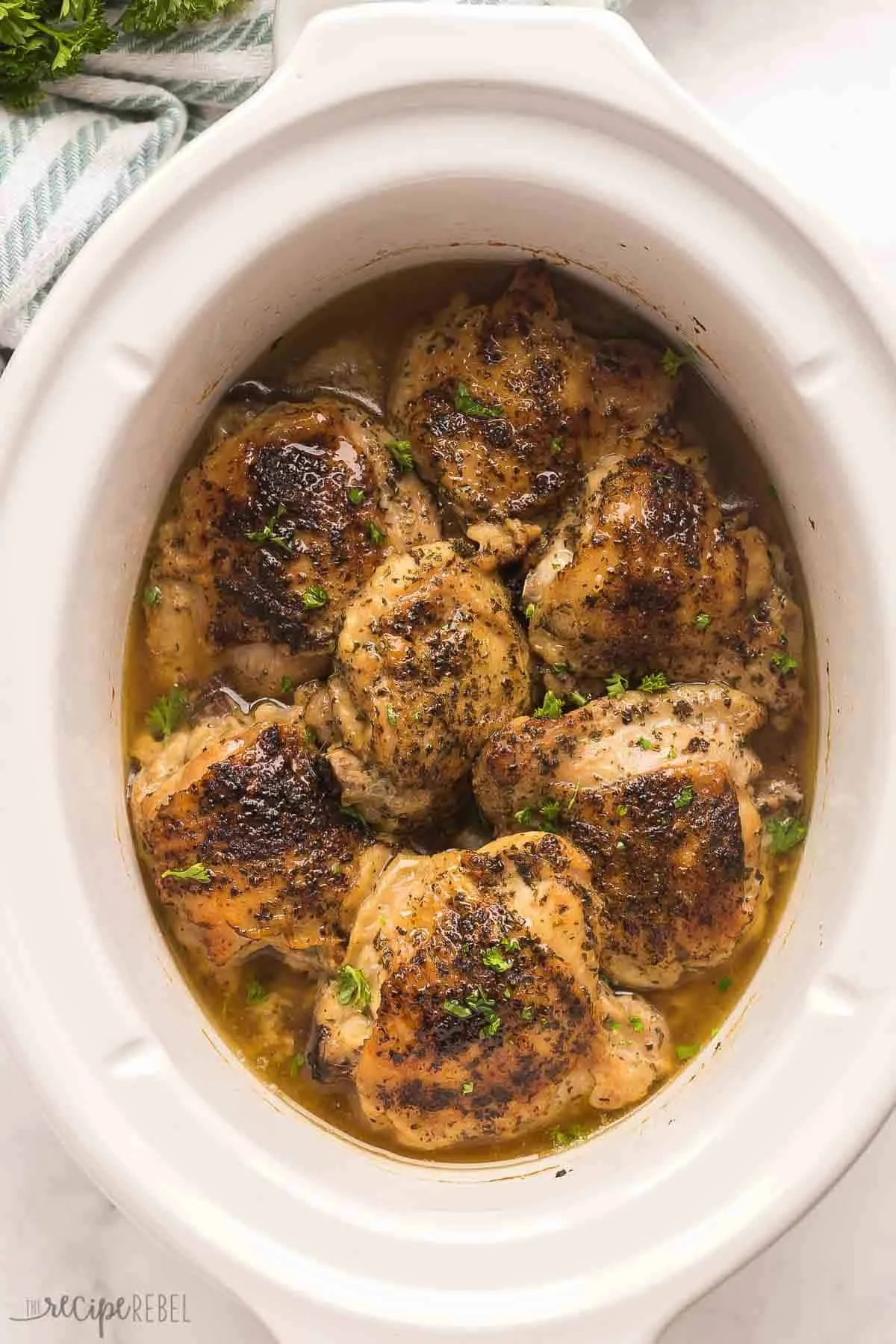 Slow Cooker Chicken Thighs — Homemade Delivered