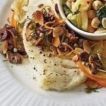 Sea Bass en Papillote with Olive Gremolata