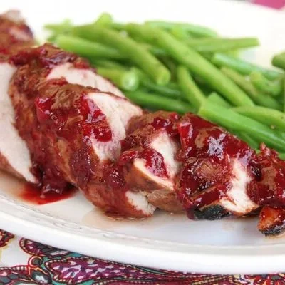 Pork Loin with Plum Sauce