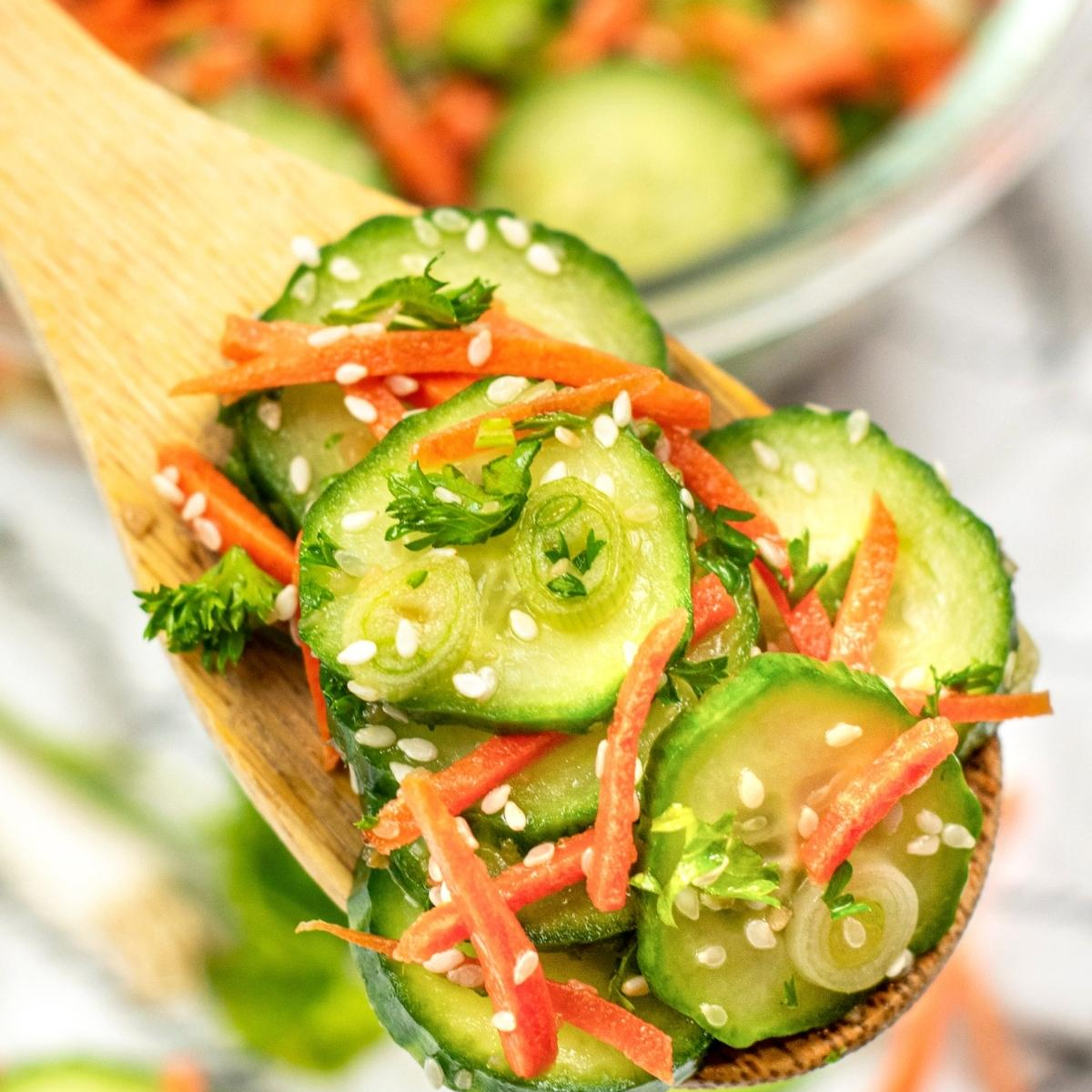 Asian Sesame Cucumber Salad