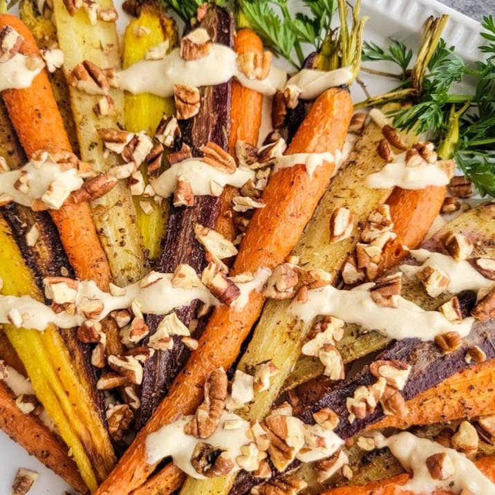Sumac Roasted Carrots with Tahini Dressing