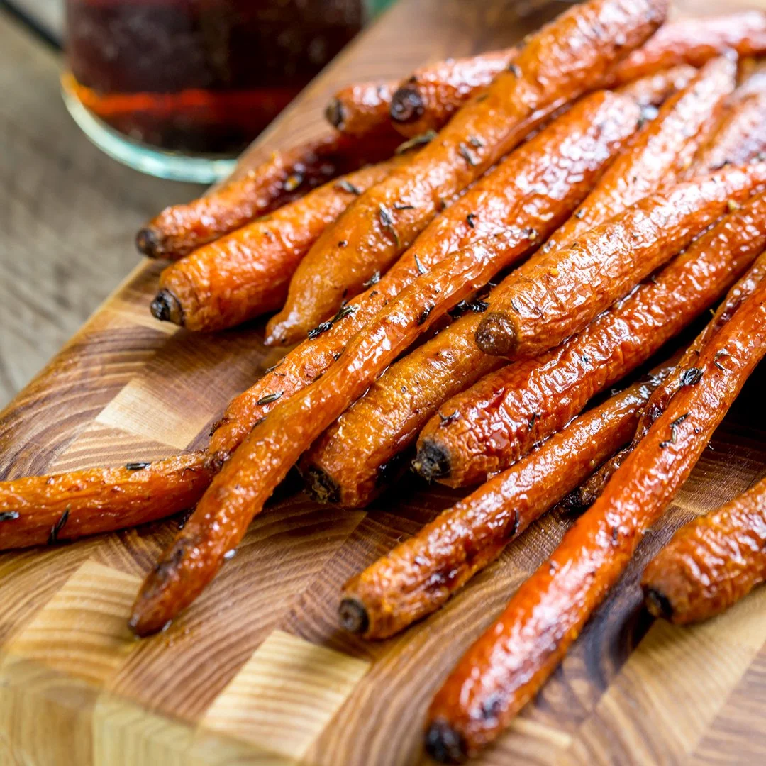 Miso Balsamic Roasted Carrots