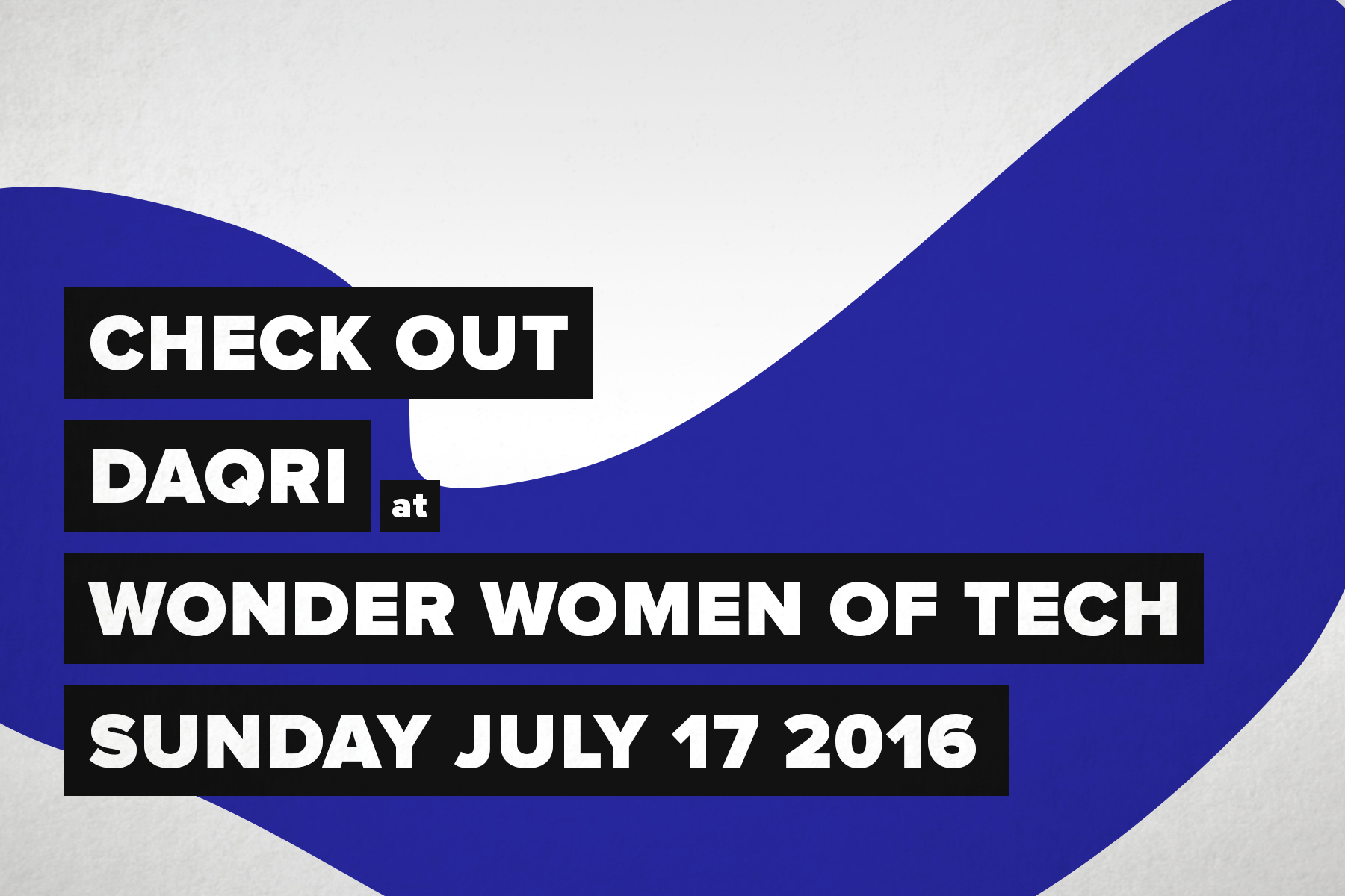 Graphic Design for Wonder Women of Tech, party invite Created with Photoshop.