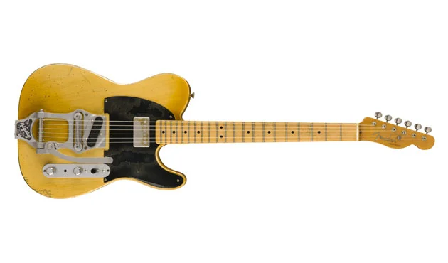 Om Bob Bain får välja: Relikerad kropp i ask och lönn besmyckad med Seymour Duncan- och Nocaster-mickar samt Bigsby B16 med svaj.