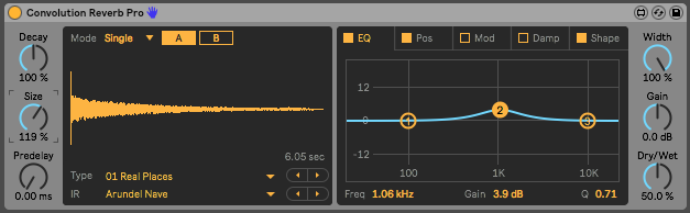 Convolution Reverb Pro i Ableton Live är en av skribenternas favoriter.