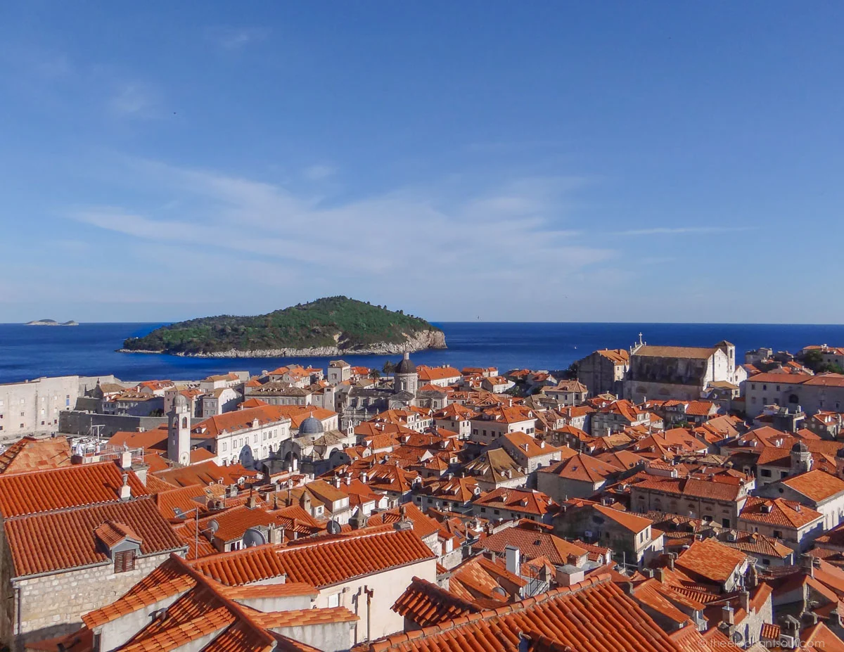 Scenic view of Dubrovnik, Croatia and the Adriatic Sea.