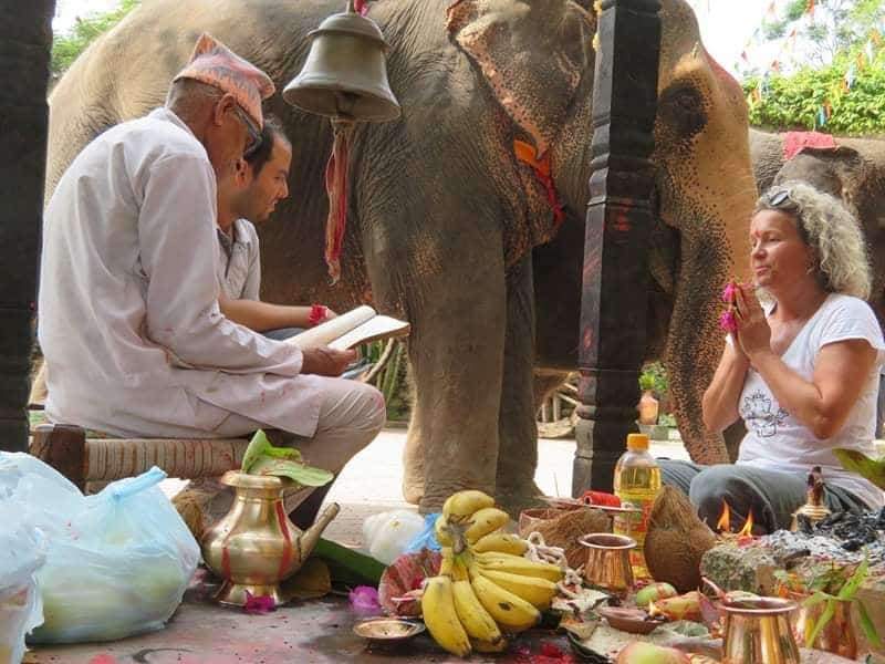 This puja or spiritual ritual was carried out to bless and celebrate her new life in freedom. © Image: Lena Quénard