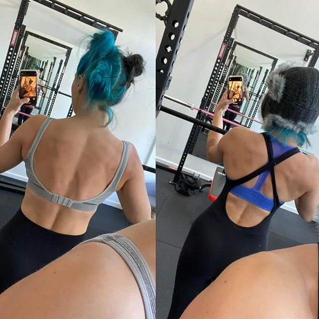 Muscle memory is a real, and very beautiful thing. April 27th in the left, May 9 on the right. ⁣
⁣
I know so many of you have struggled with #isolife, but I have found my love for training again. I&rsquo;ve found a balance that I lost in the hunt to 