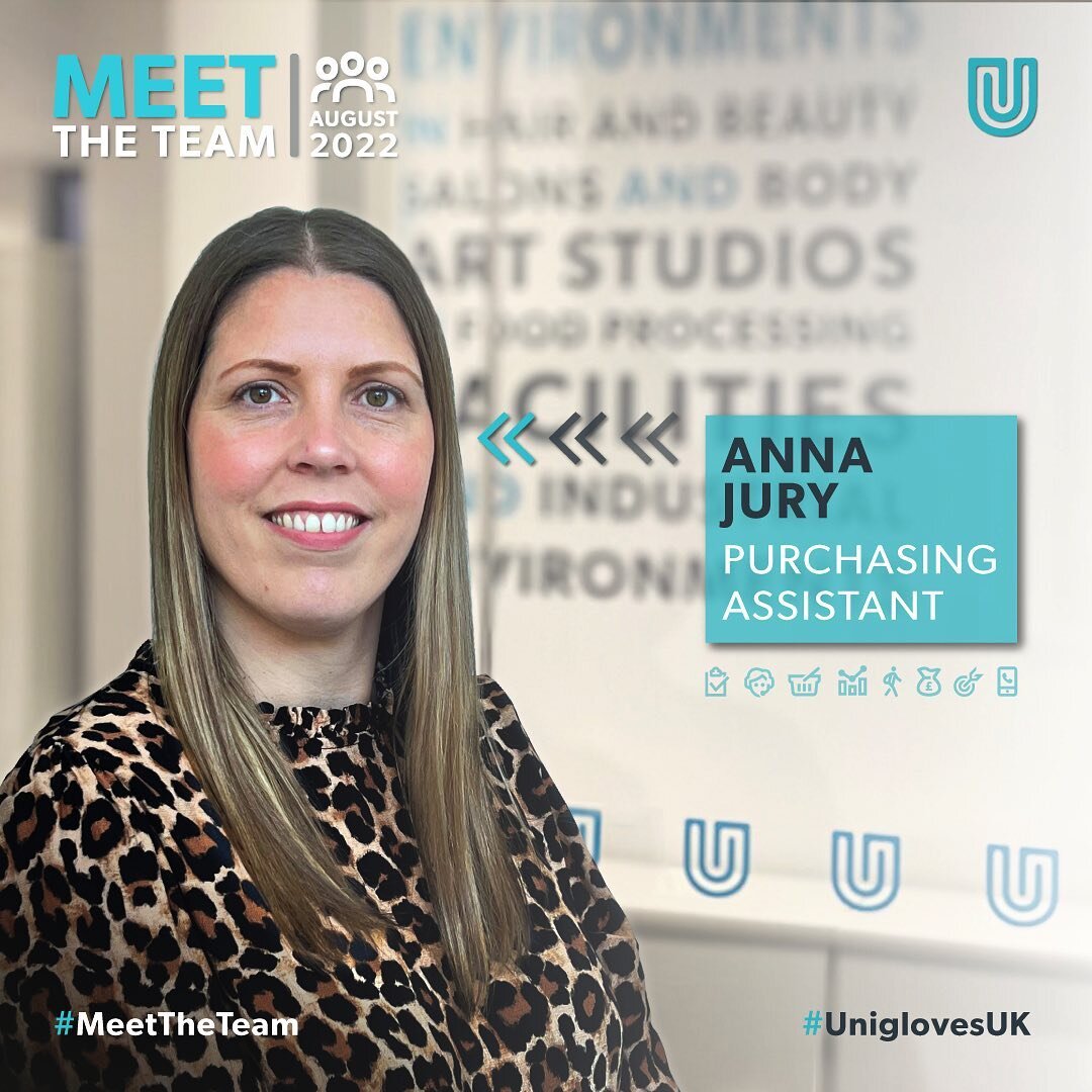 Unigloves #MeetTheTeam // August 2022  Anna Jury is one of the newer members of the Unigloves team, joining earlier this year. Anna holds the position of Purchasing Assistant and is a valuable asset to our Procurement and Supply Chain department. Thi