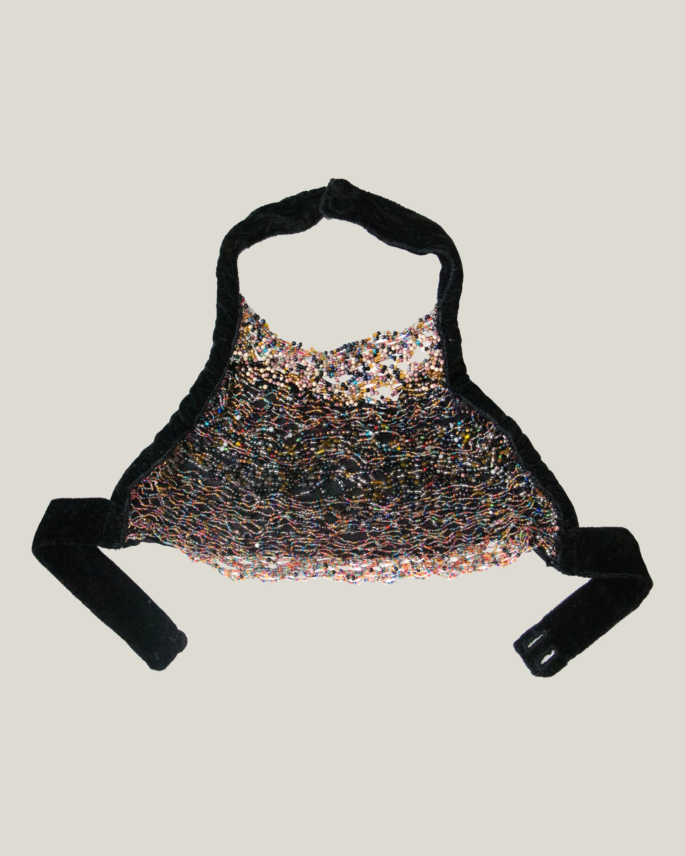 1920's Beaded Velvet Halter Top