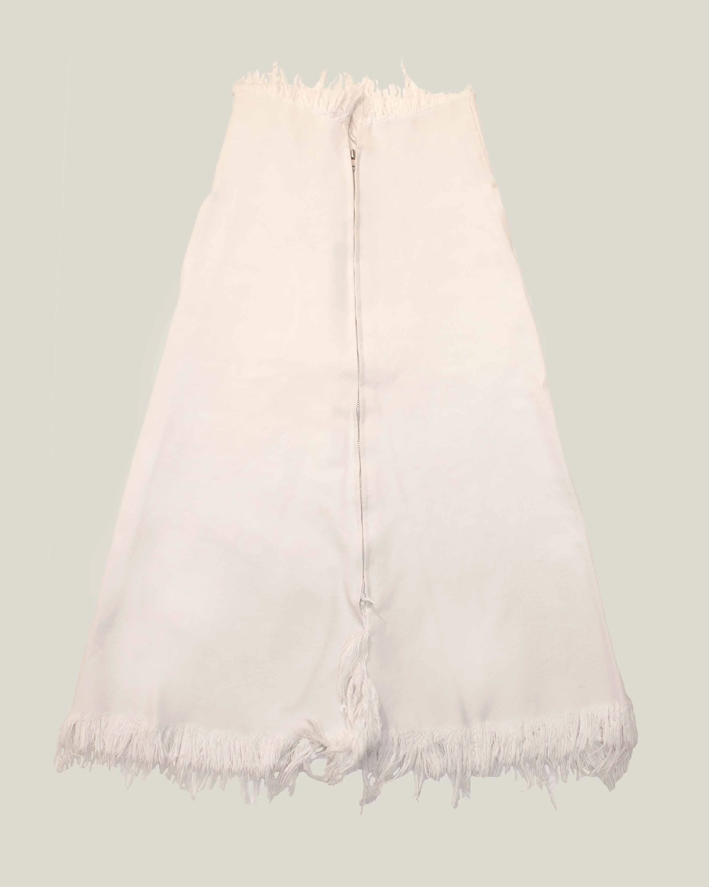 Yohji Yamamoto Canvas Fringe Skirt