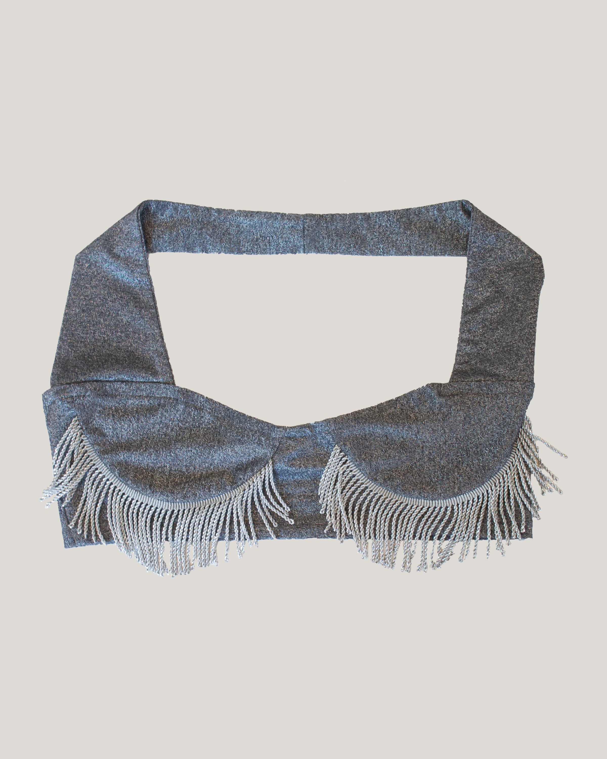 Pam Hogg 1987 “Flower of Scotland” Silver Fringe Bra