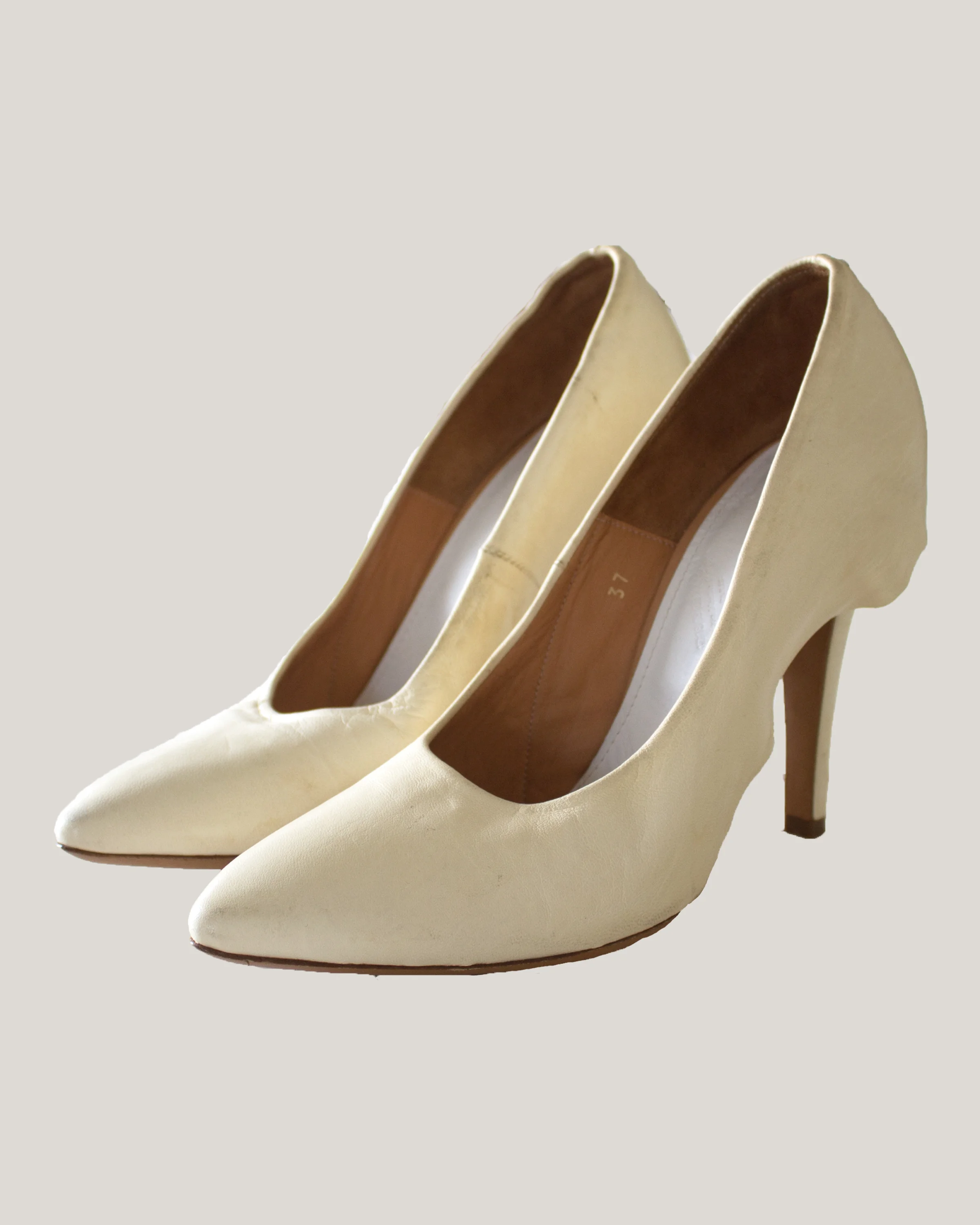 Maison Margiela Cream Leather Heels