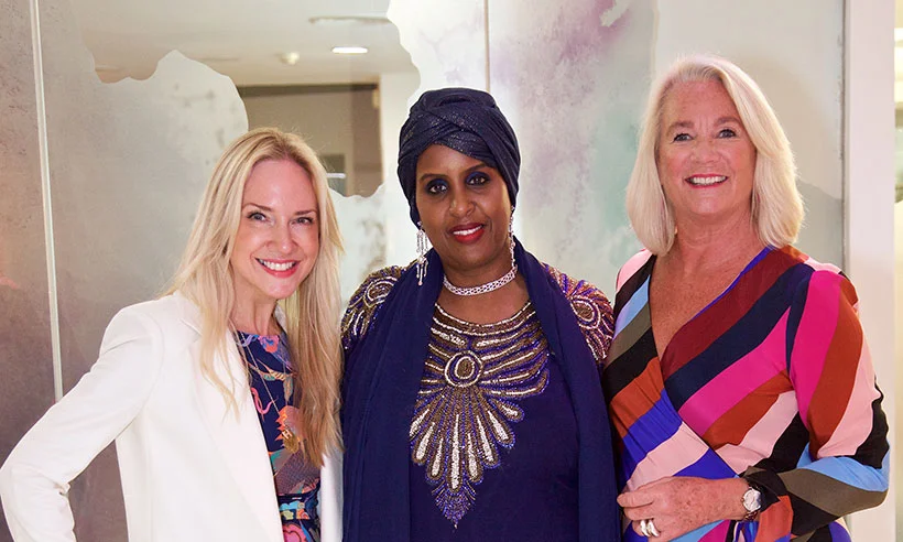 (Left to right) Rosie Nixon, Hibo Wardere, and Nancy Durrell McKenna