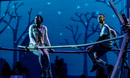 Stephanie Levi-John plays Plop’s Mum and Lawrence Walker plays Plop in The Owl Who Was Afraid of the Dark.