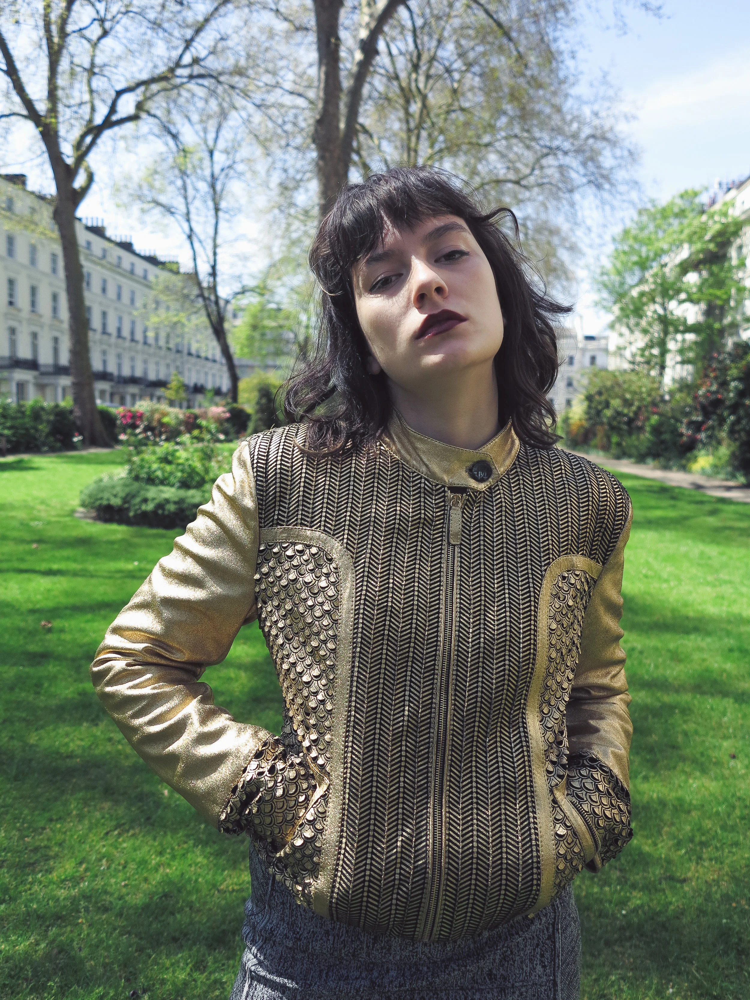 Roberto Cavalli Gold Jacket