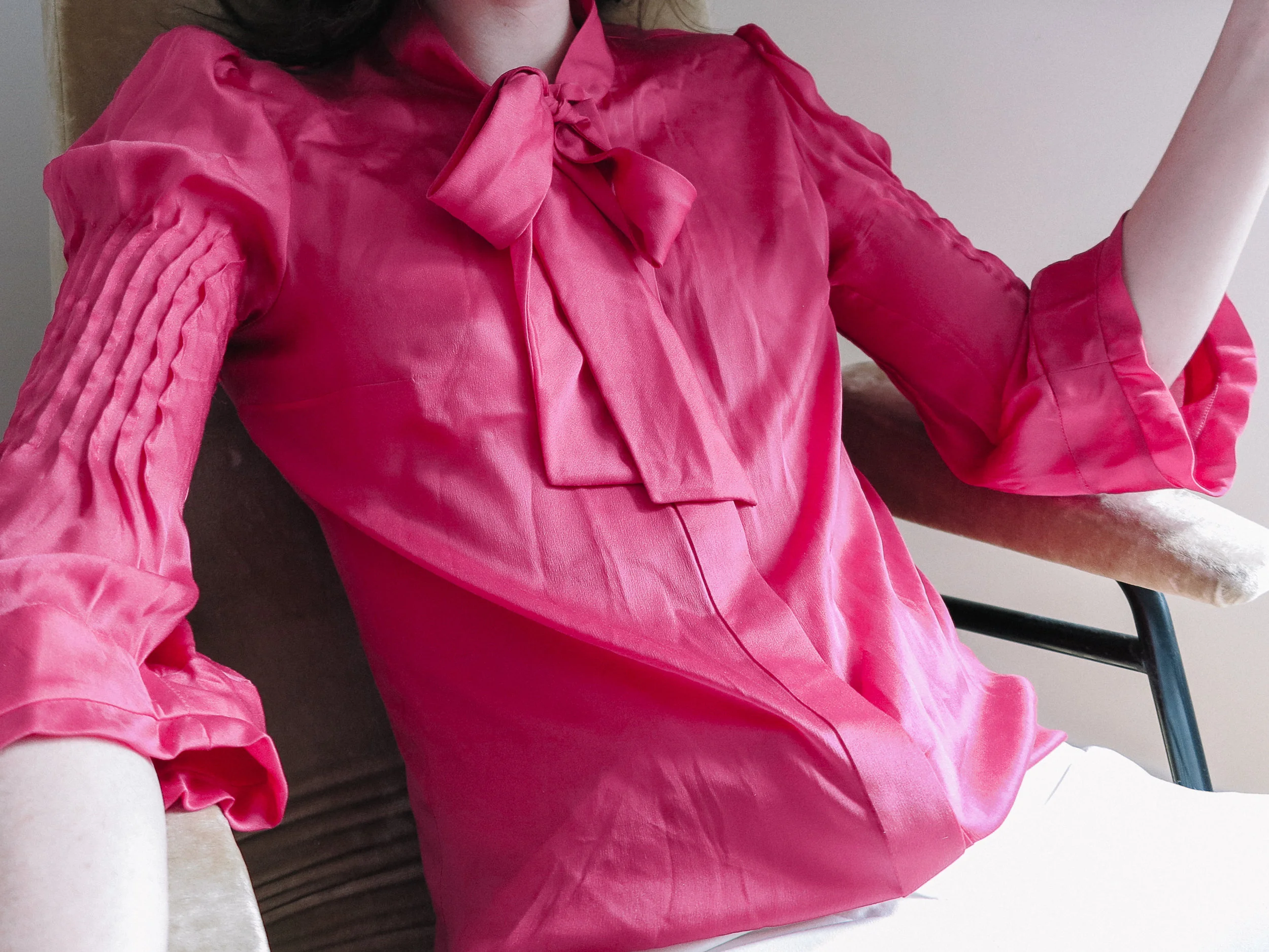 Valentino Hiver Silk Fuchsia Blouse 2008