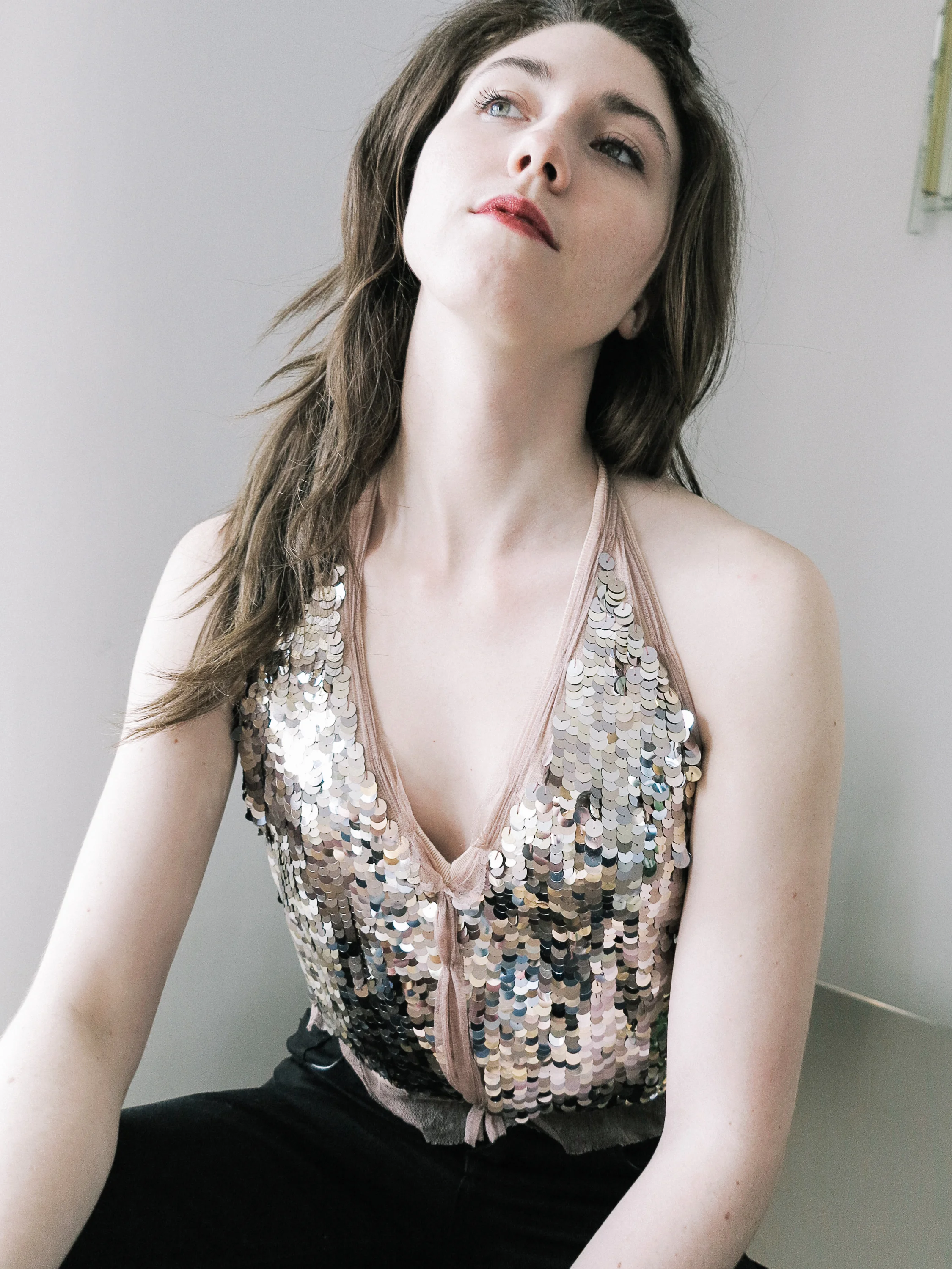 Prada Sequin Cashmere Halter