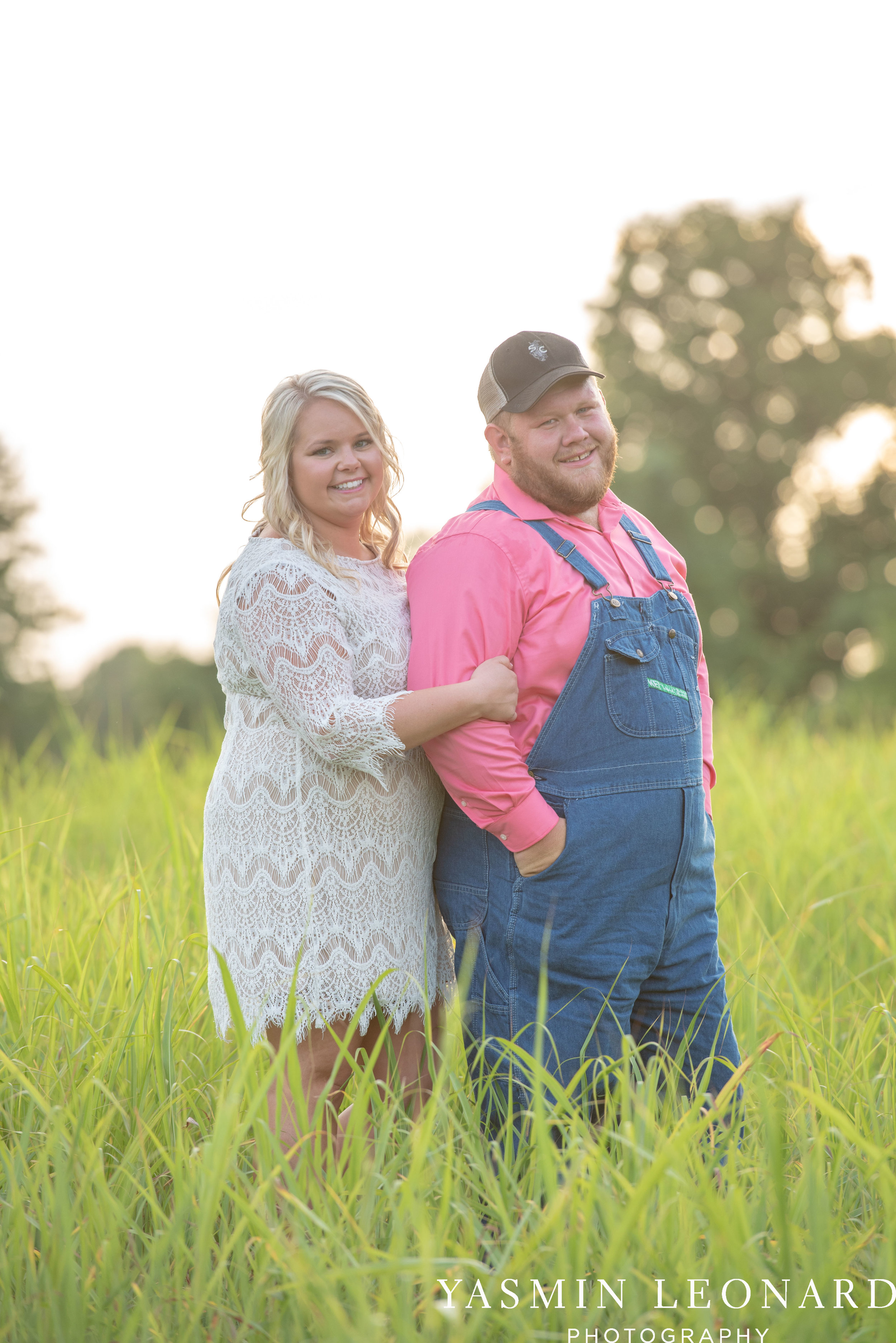 NC Engaged - Wallburg Engagement - Country Engagement Session - Barn Engagement Session - Outdoor Engagement Session - Farmer Engagement Session - Engagement Session with Overalls and Boots-5.jpg