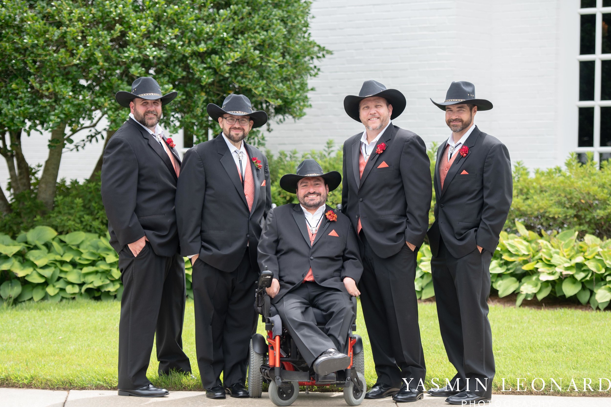 High Point Country Club - Orange and Red Wedding - Country Wedding - Cowboy Hat Wedding - Country Club Wedding - High Point NC - Yasmin Leonard Photography-6.jpg