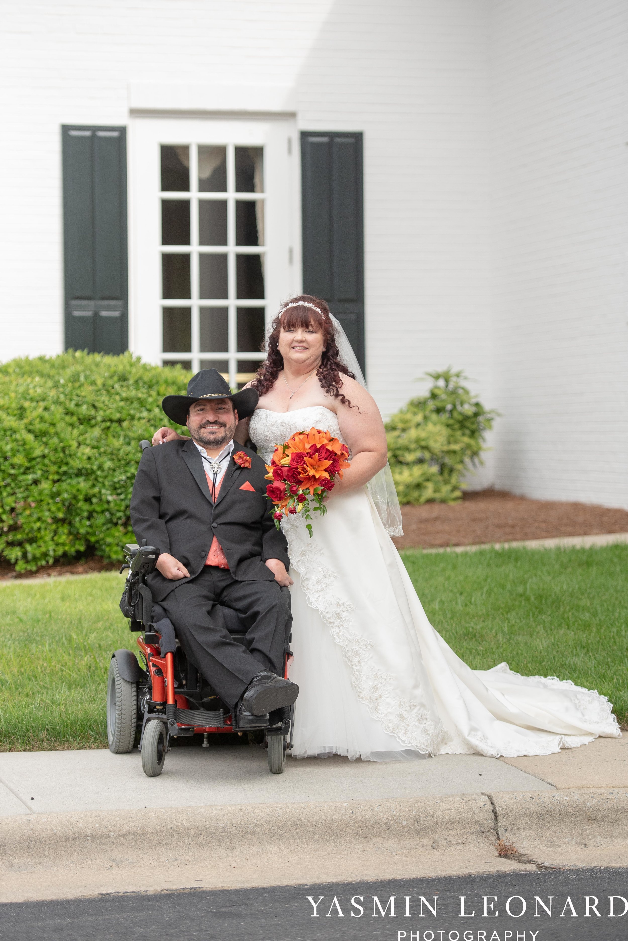 High Point Country Club - Orange and Red Wedding - Country Wedding - Cowboy Hat Wedding - Country Club Wedding - High Point NC - Yasmin Leonard Photography-27.jpg