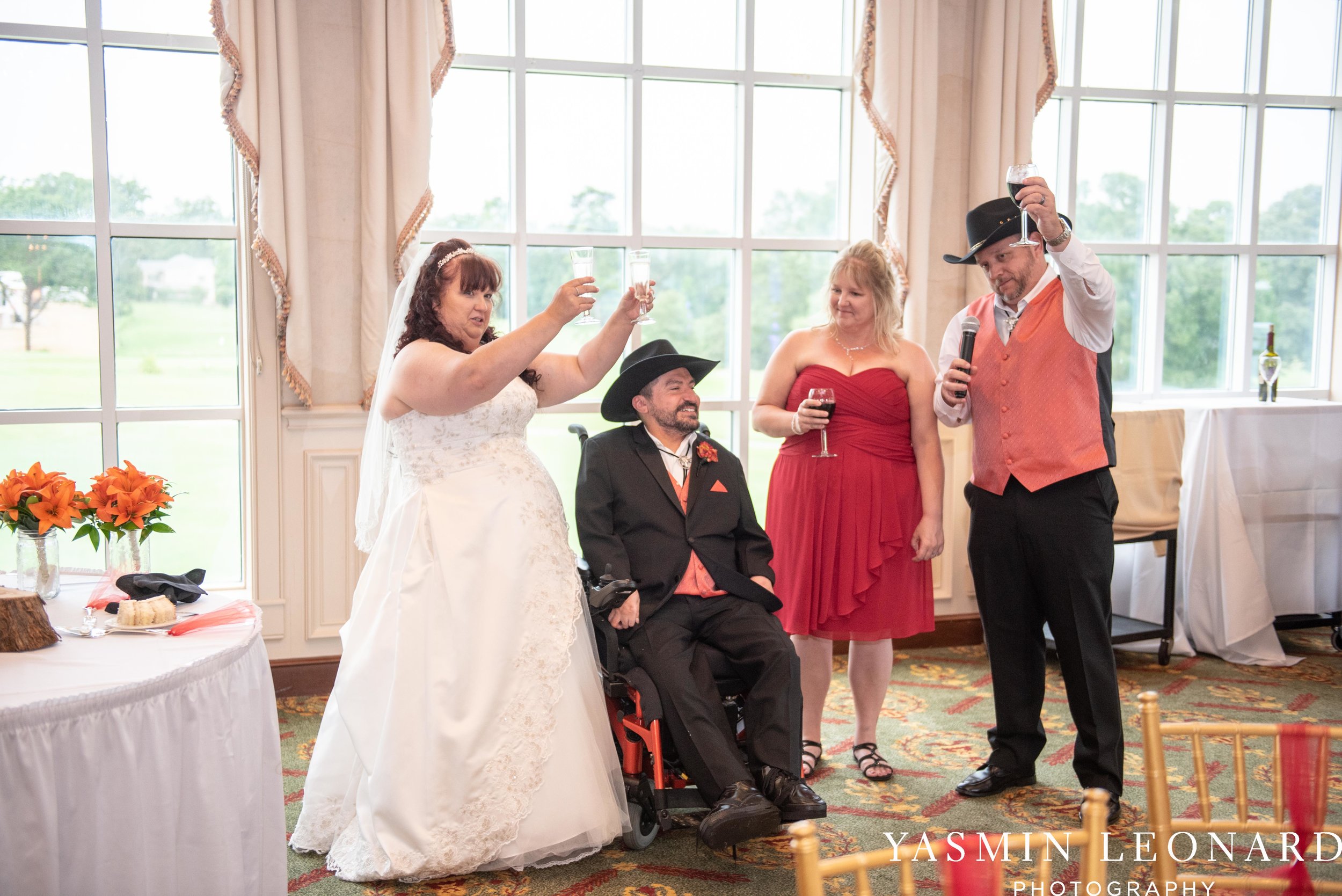 High Point Country Club - Orange and Red Wedding - Country Wedding - Cowboy Hat Wedding - Country Club Wedding - High Point NC - Yasmin Leonard Photography-54.jpg