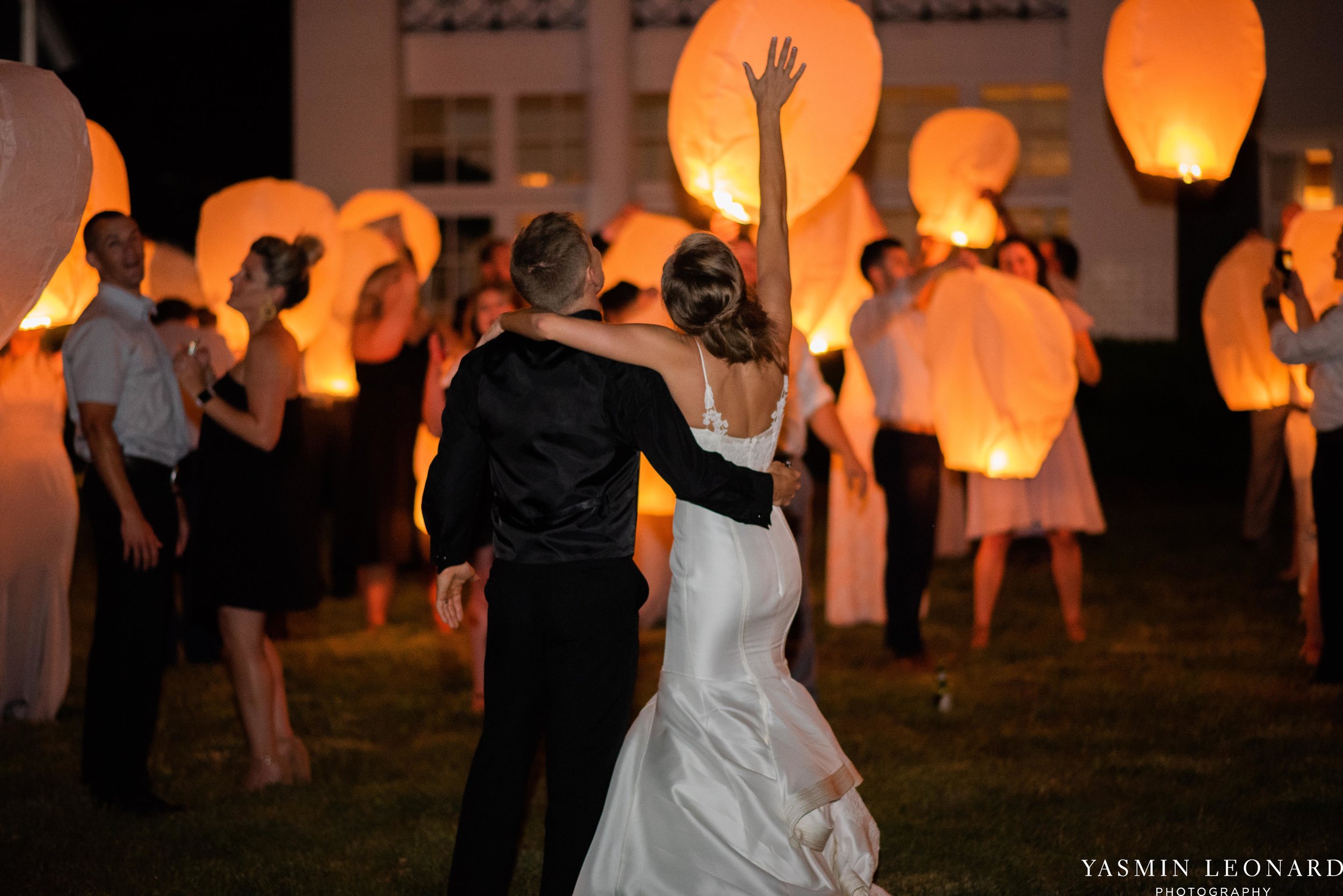 Boxwood Estate - Boxwood Estate Wedding - Luxury Wedding - Black and White Wedding - NC Wedding Venues - NC Weddings - NC Photographer - Lantern Release Grand Exit - Large Wedding Party - Yasmin Leonard Photography-93.jpg