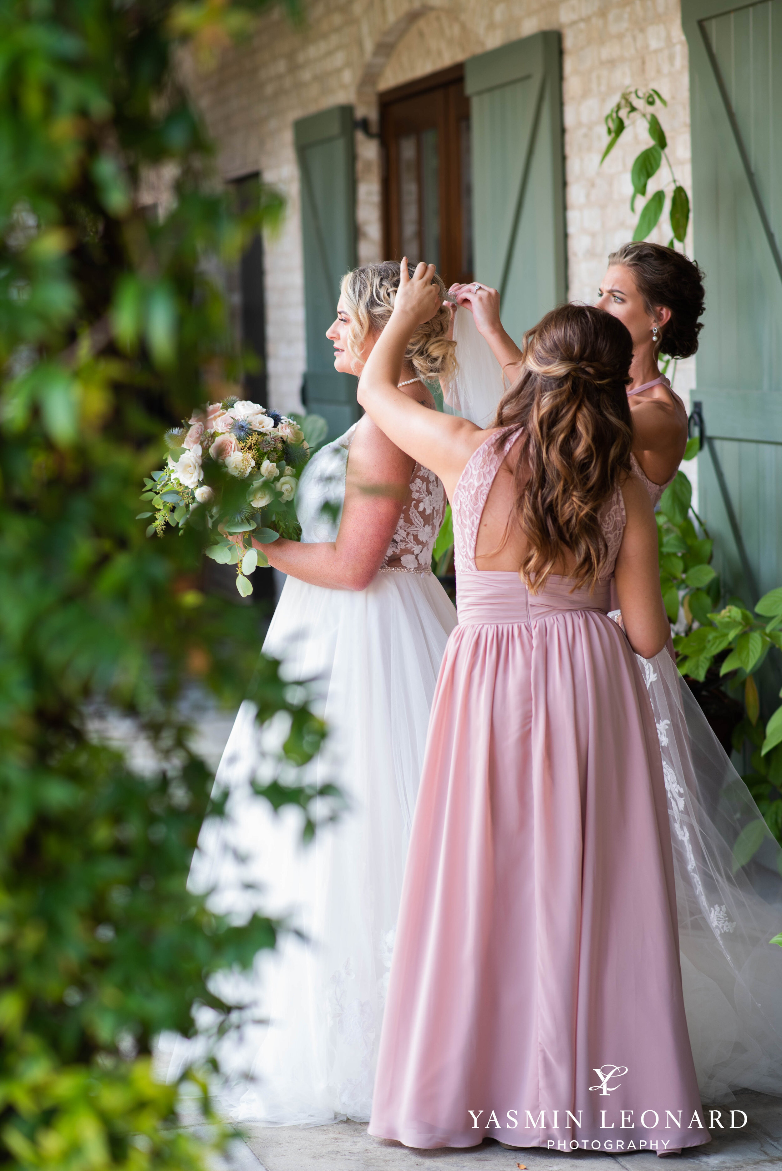 Kernersville Botanical Garden Wedding - NC Wedding - Rose Gold and Navy Wedding - Bridal Party Gifts - Brides with Tattoos - High Point Wedding PHotographer -7.jpg