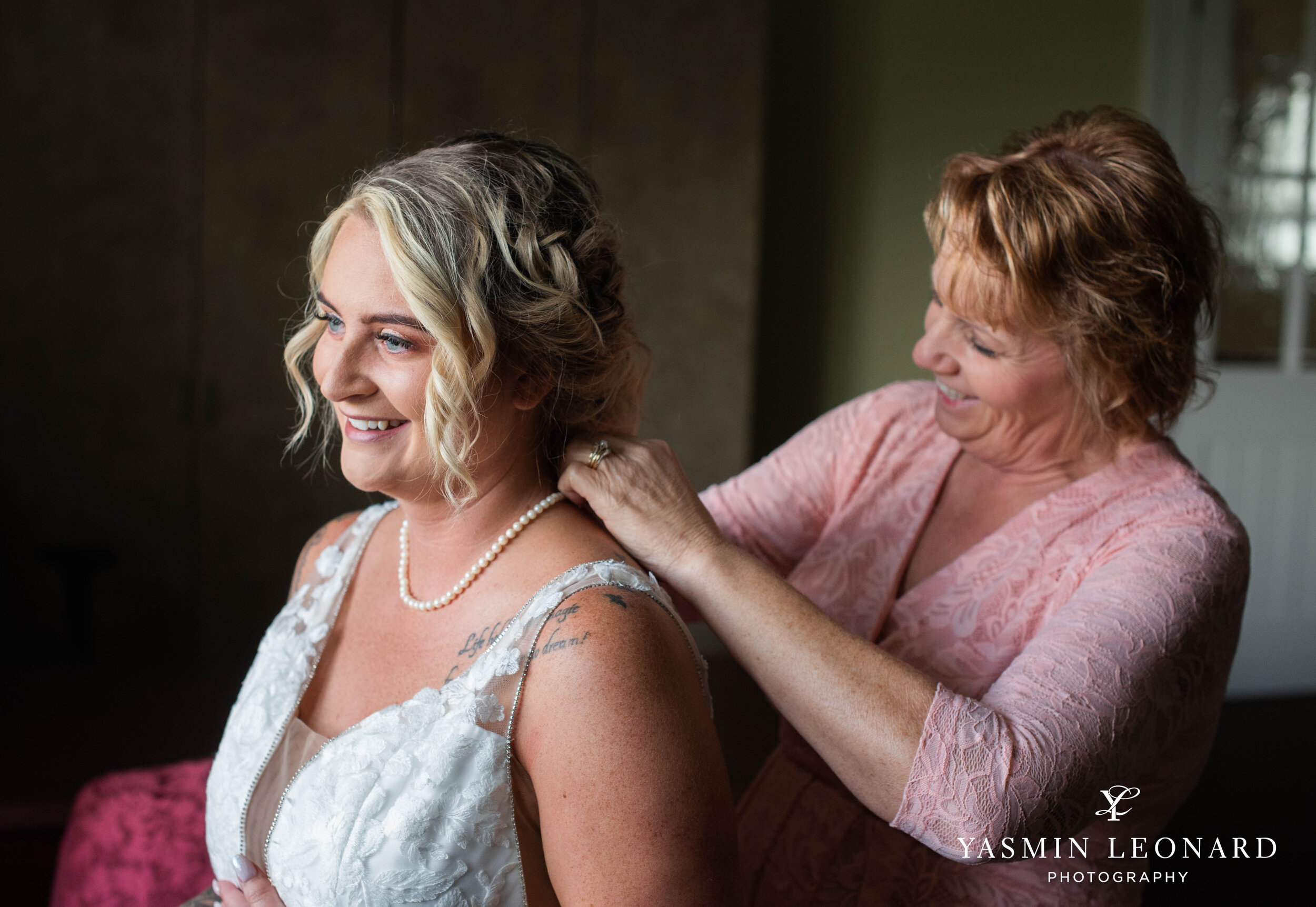 Kernersville Botanical Garden Wedding - NC Wedding - Rose Gold and Navy Wedding - Bridal Party Gifts - Brides with Tattoos - High Point Wedding PHotographer -12.jpg