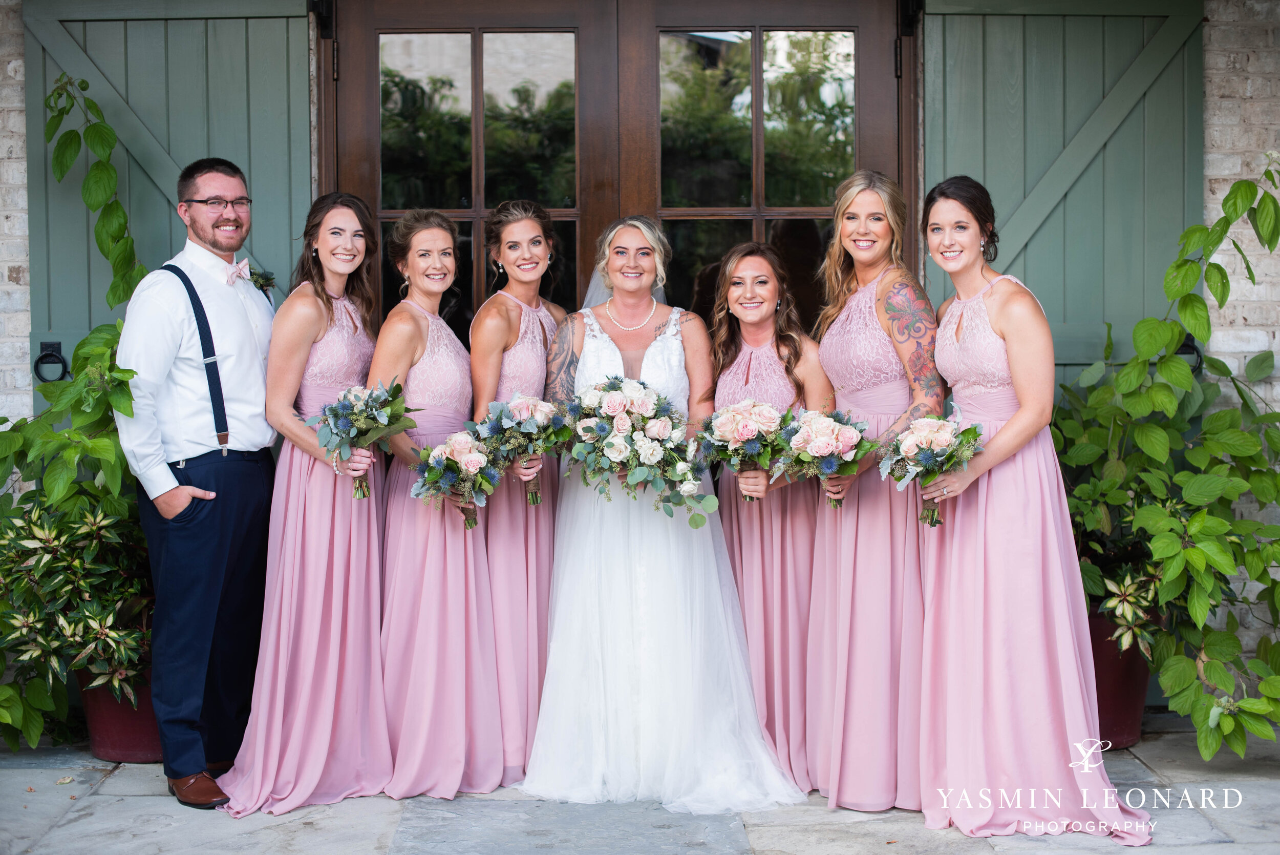 Kernersville Botanical Garden Wedding - NC Wedding - Rose Gold and Navy Wedding - Bridal Party Gifts - Brides with Tattoos - High Point Wedding PHotographer -17.jpg