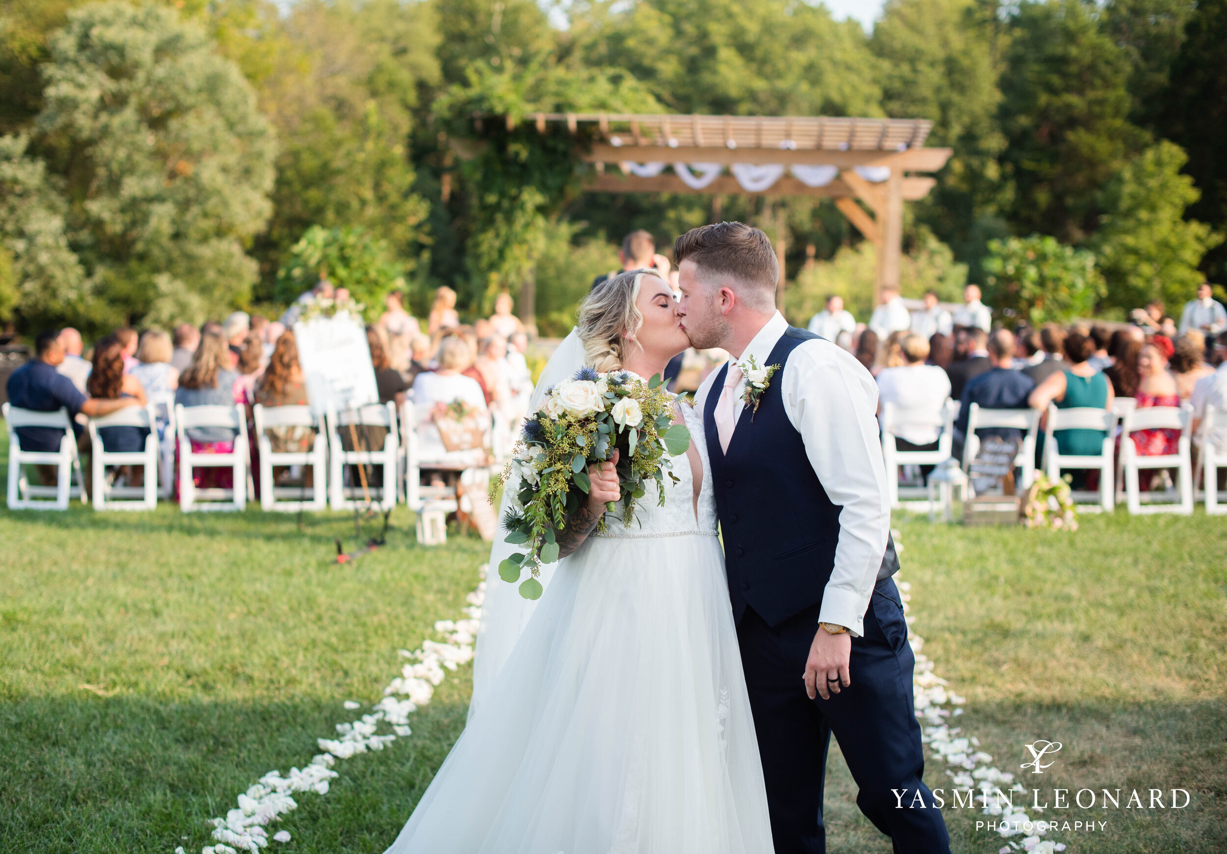 Kernersville Botanical Garden Wedding - NC Wedding - Rose Gold and Navy Wedding - Bridal Party Gifts - Brides with Tattoos - High Point Wedding PHotographer -30.jpg