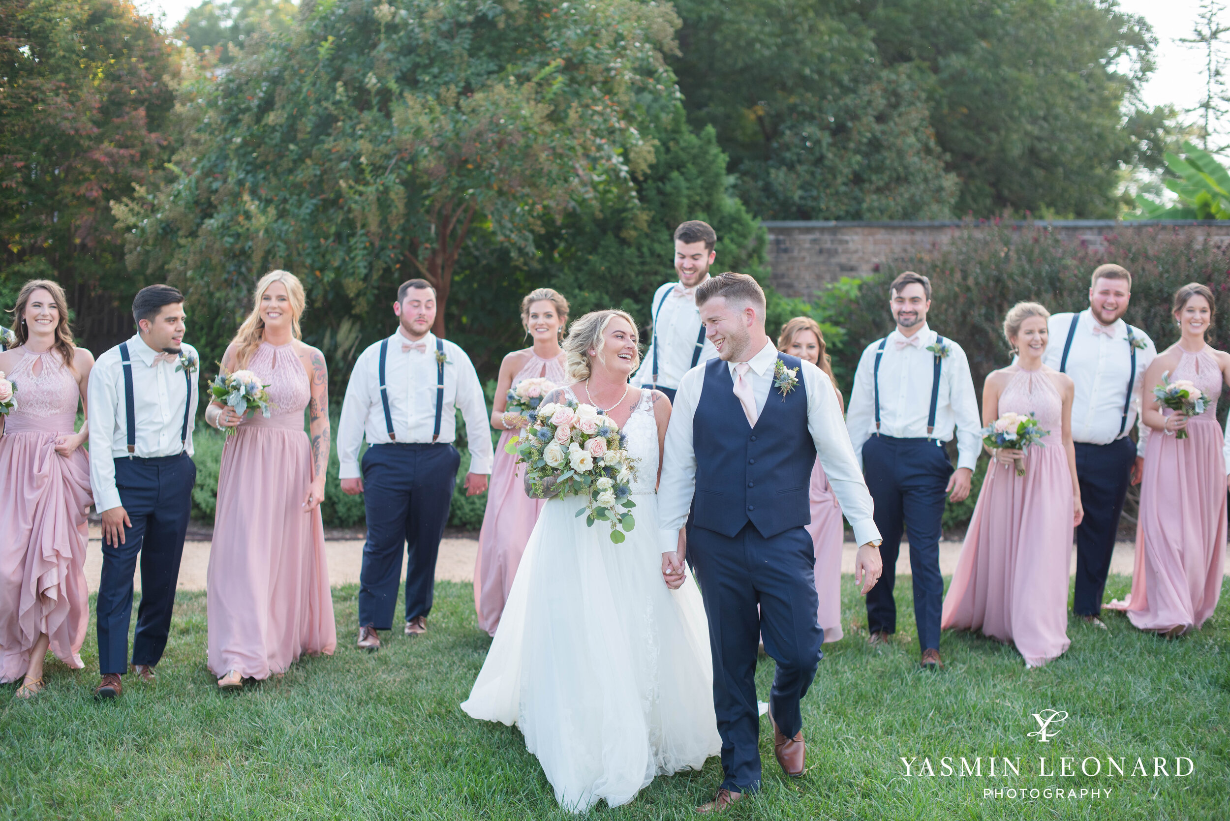 Kernersville Botanical Garden Wedding - NC Wedding - Rose Gold and Navy Wedding - Bridal Party Gifts - Brides with Tattoos - High Point Wedding PHotographer -31.jpg