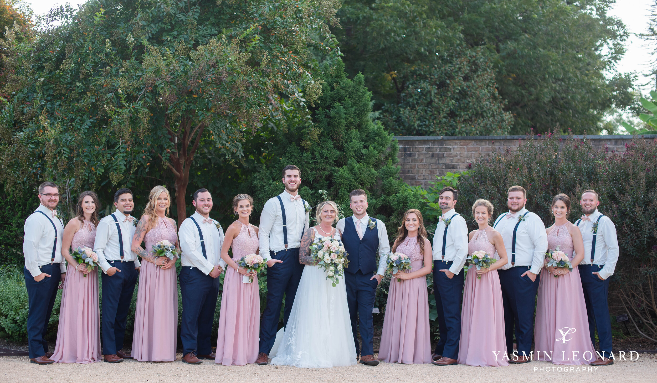 Kernersville Botanical Garden Wedding - NC Wedding - Rose Gold and Navy Wedding - Bridal Party Gifts - Brides with Tattoos - High Point Wedding PHotographer -32.jpg