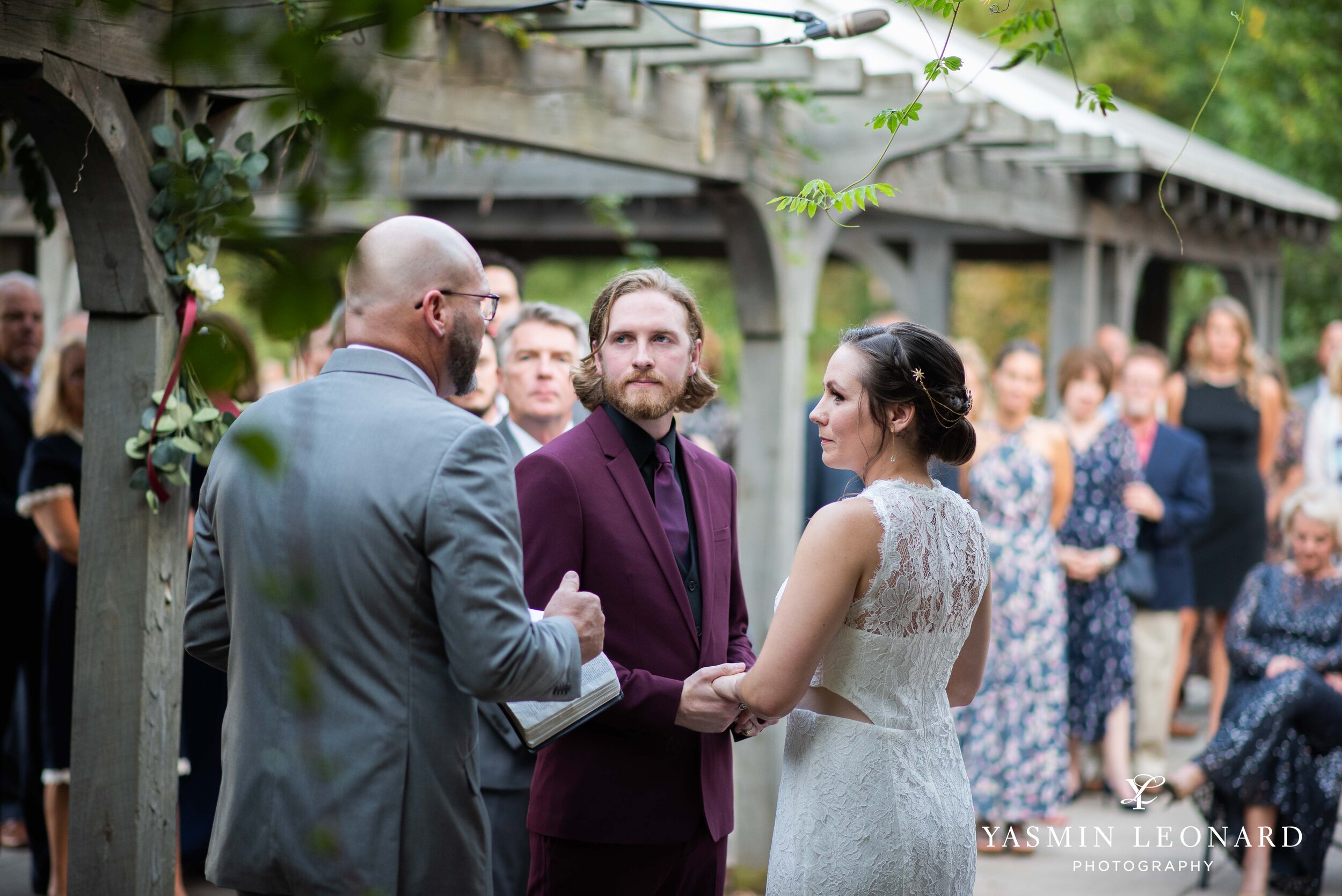 Tanglewood Arboretum and Rose Garden - Winston SAlem Photographer - High Point Photographer- Tanglewood Wedding - Clemmons Wedding - Winston Salem Wedding - Outdoor Wedding - Burgundy and Green Wedding - Burgundy Groomswear - DIY Flowers-21.jpg