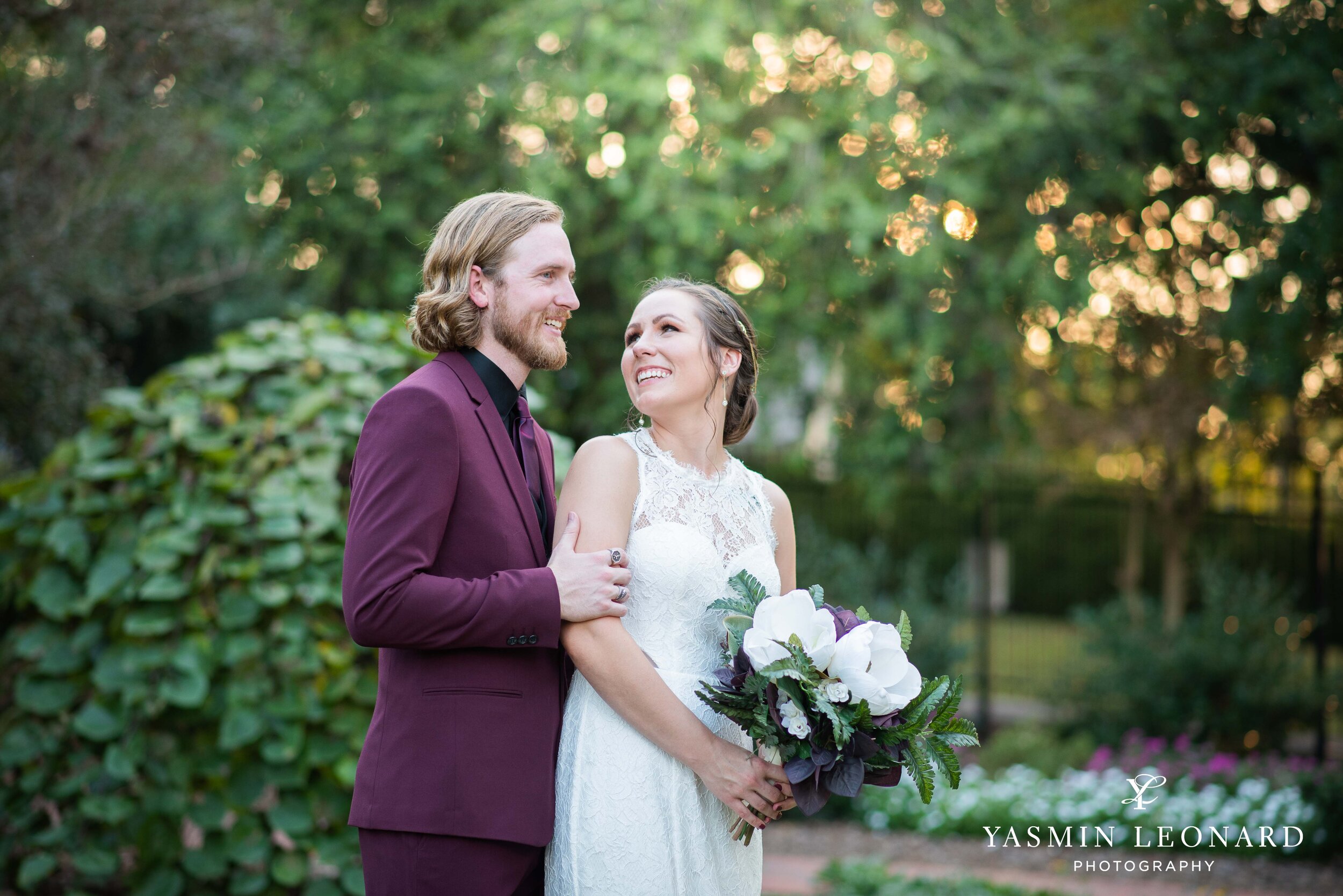 Tanglewood Arboretum and Rose Garden - Winston SAlem Photographer - High Point Photographer- Tanglewood Wedding - Clemmons Wedding - Winston Salem Wedding - Outdoor Wedding - Burgundy and Green Wedding - Burgundy Groomswear - DIY Flowers-33.jpg