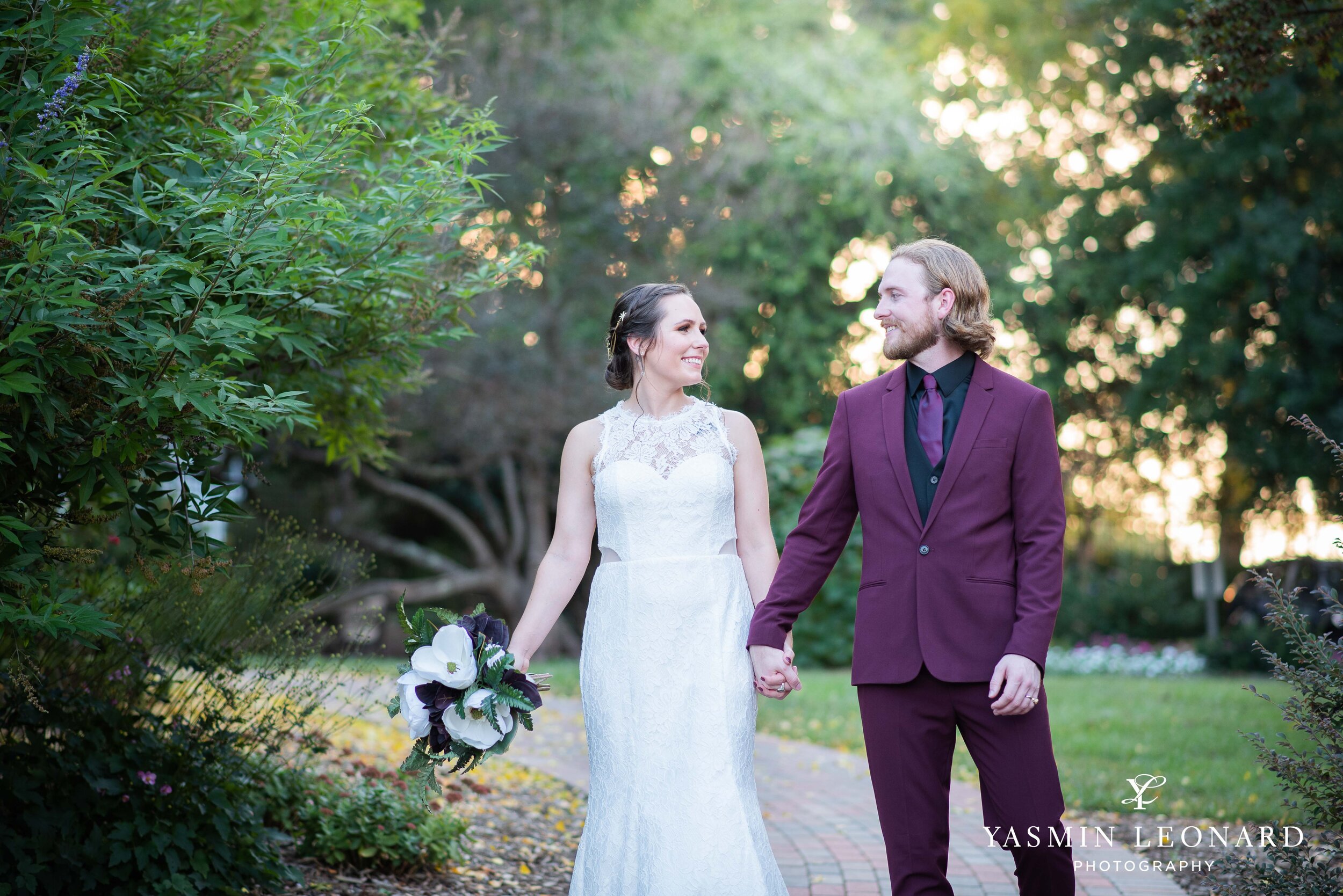 Tanglewood Arboretum and Rose Garden - Winston SAlem Photographer - High Point Photographer- Tanglewood Wedding - Clemmons Wedding - Winston Salem Wedding - Outdoor Wedding - Burgundy and Green Wedding - Burgundy Groomswear - DIY Flowers-38.jpg