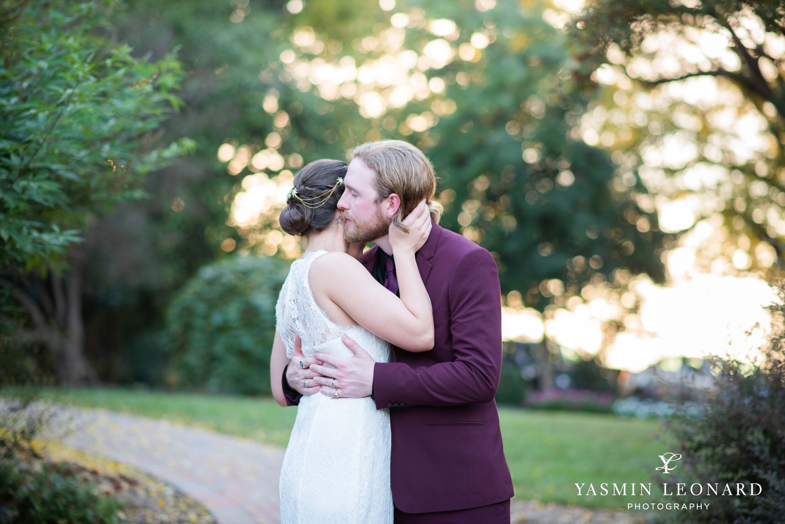 Tanglewood Arboretum and Rose Garden - Winston SAlem Photographer - High Point Photographer- Tanglewood Wedding - Clemmons Wedding - Winston Salem Wedding - Outdoor Wedding - Burgundy and Green Wedding - Burgundy Groomswear - DIY Flowers-40.jpg