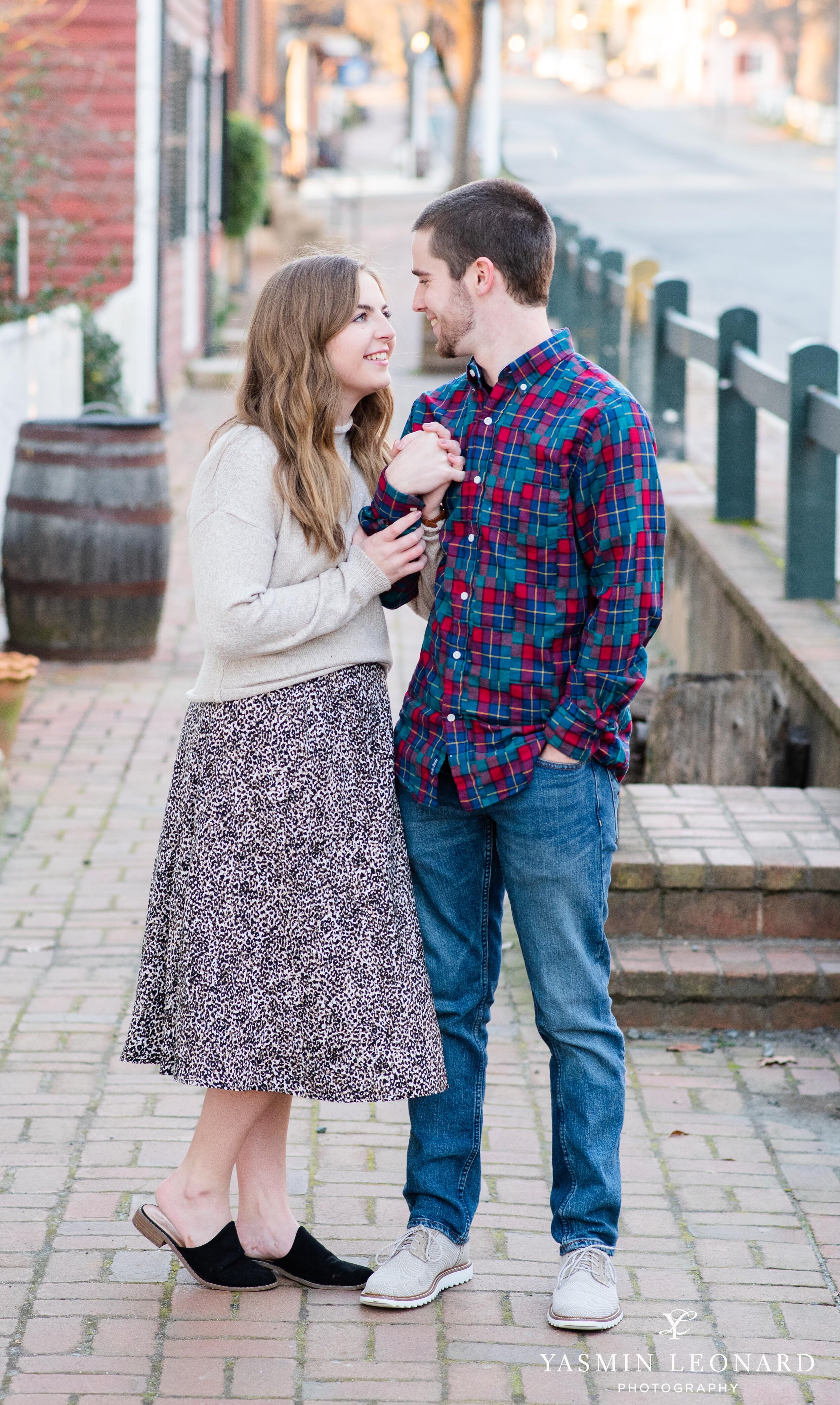 Old Salem Engagement Session - Downtown Winston Salem Engagement - Engagement Poses - Engagement Ideas - NC Photographer - NC Weddings-12.jpg