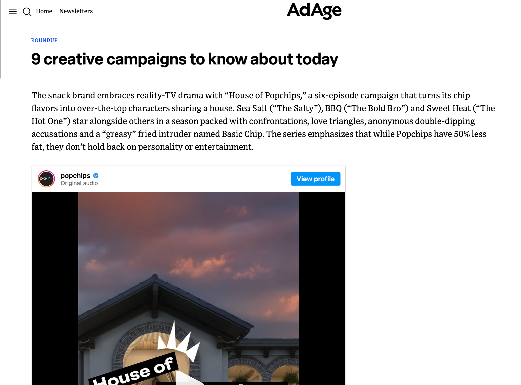  Landed in AdAge 