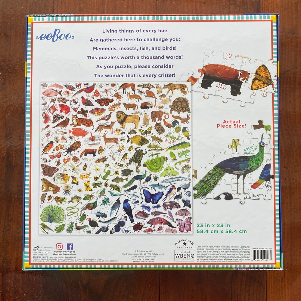 A Rainbow World 1000 Piece Puzzle — Indigo
