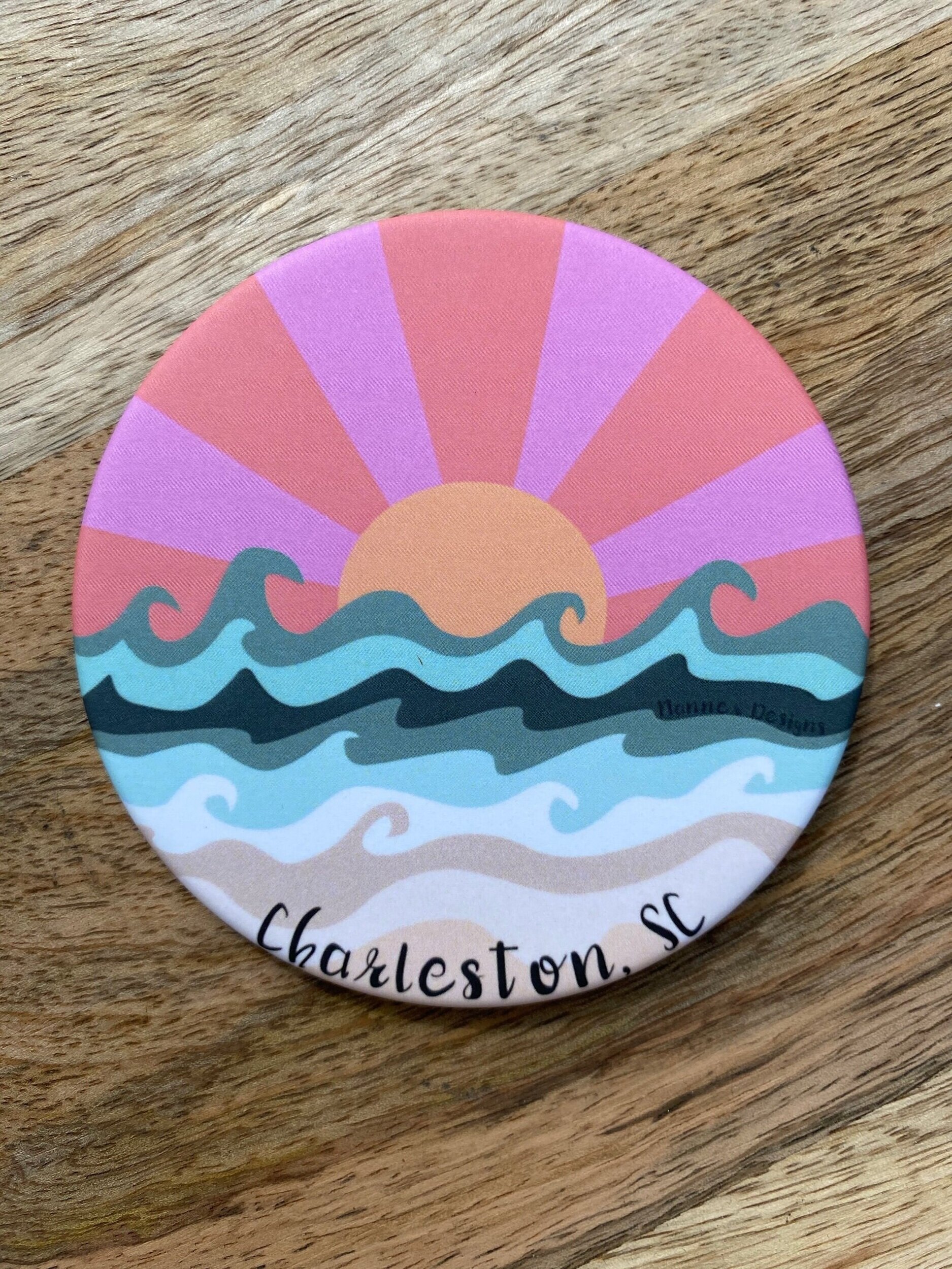 Pink Sunrise Charleston, SC Coaster